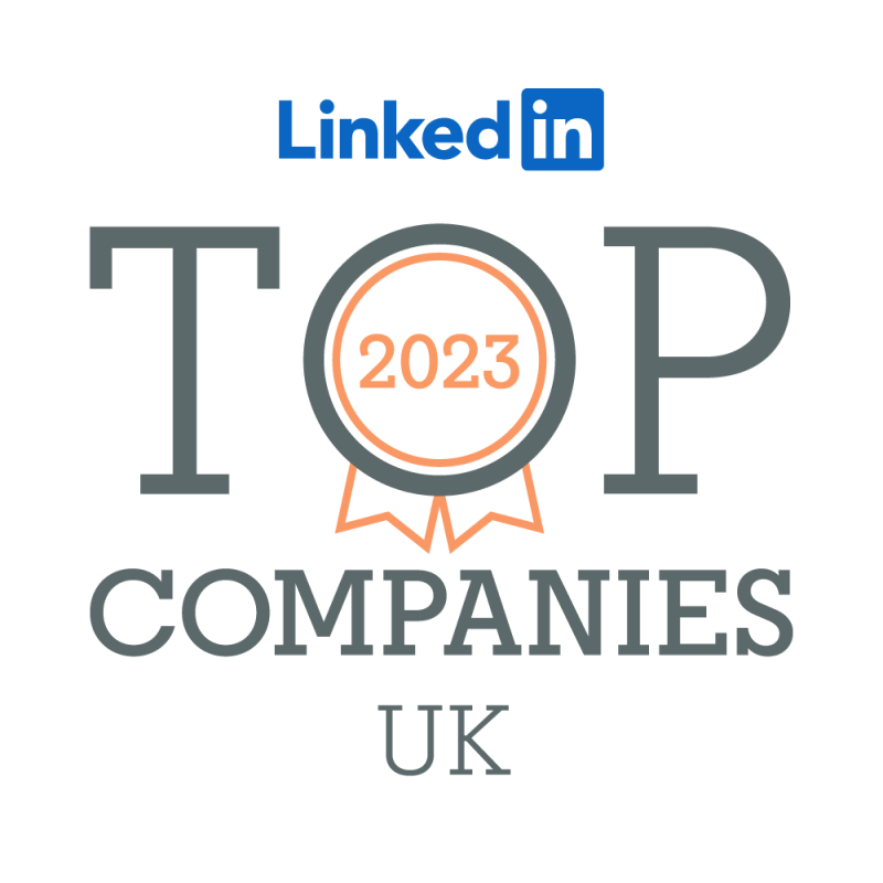 LinkedIn Top Companies UK 2023 - placed fourth 