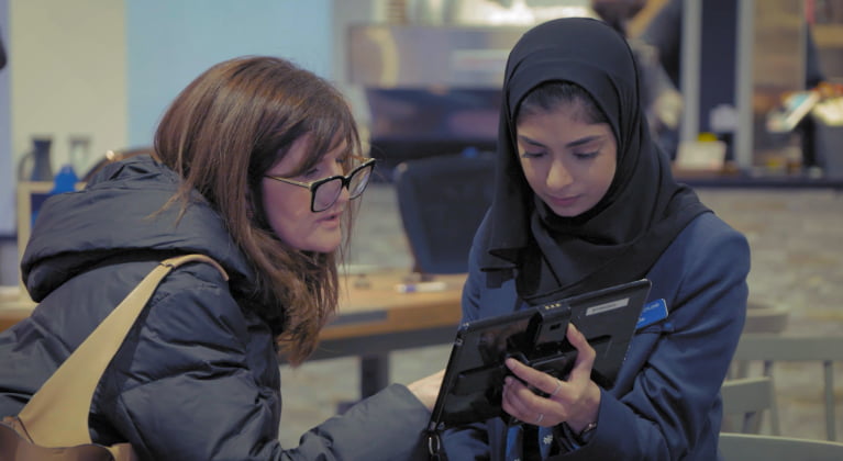 Bank of Scotland colleague helping a customer