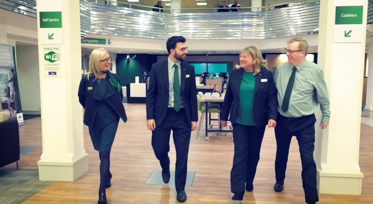 Lloyds Bank colleagues in a branch