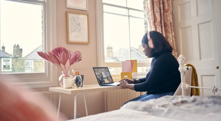 Colleague working from home
