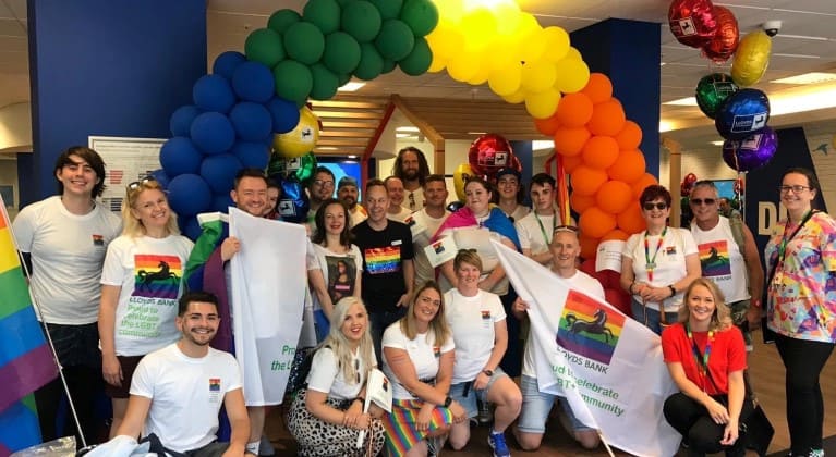 Lloyds Banking Group team celebrating Pride