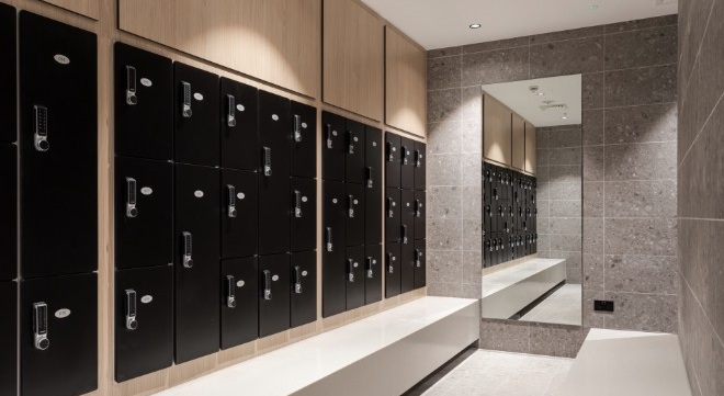 Changing rooms in the Belfast office