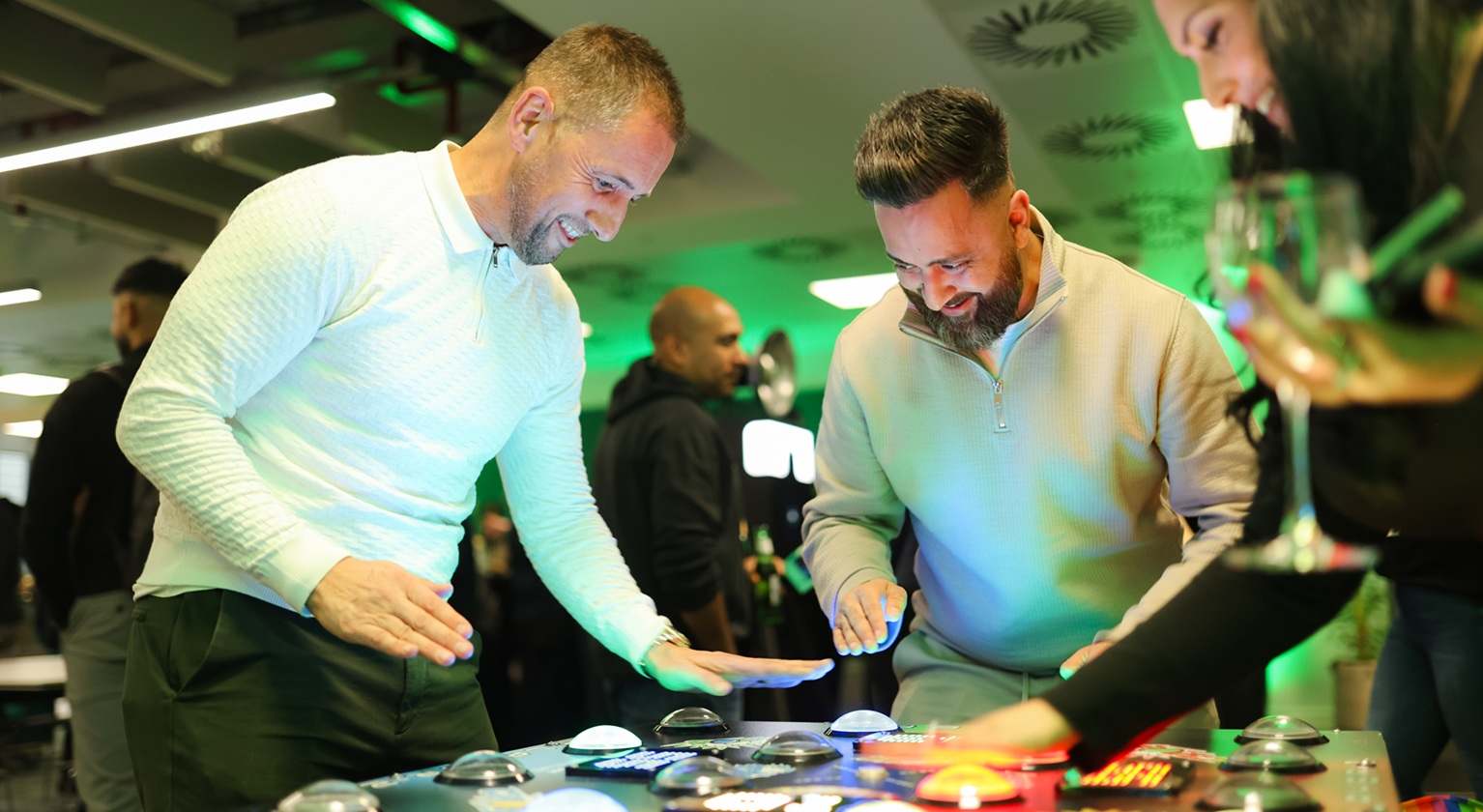 Image showing two men playing a game