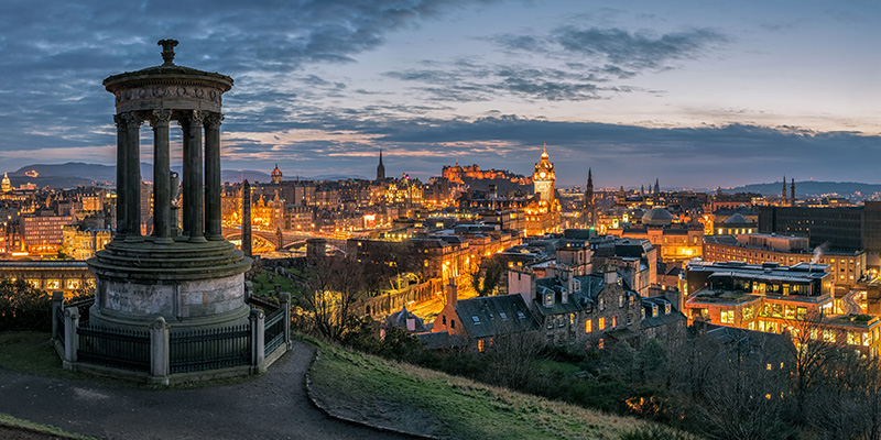 View from The Mound looking over Edinburgh