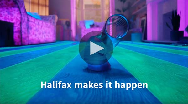 Halifax 'makss it happen' TV ad - click to watch on YouTube