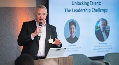 Speaker at a Lloyds event