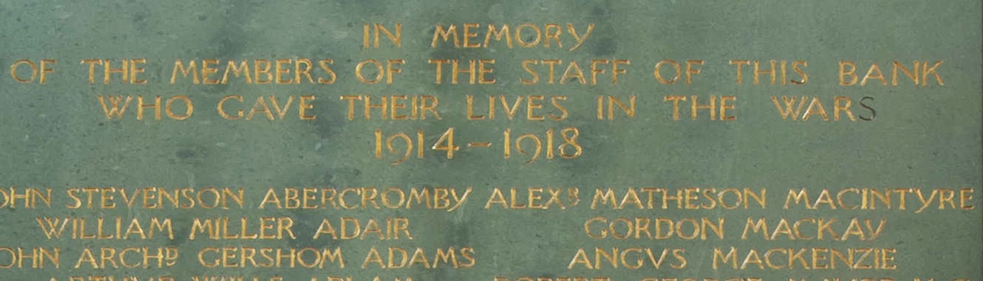 British Linen Bank war memorial