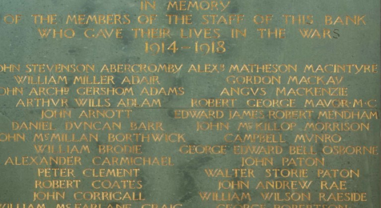 British Linen Bank war memorial