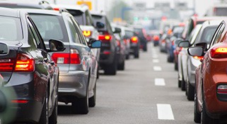 cars in a traffic jam
